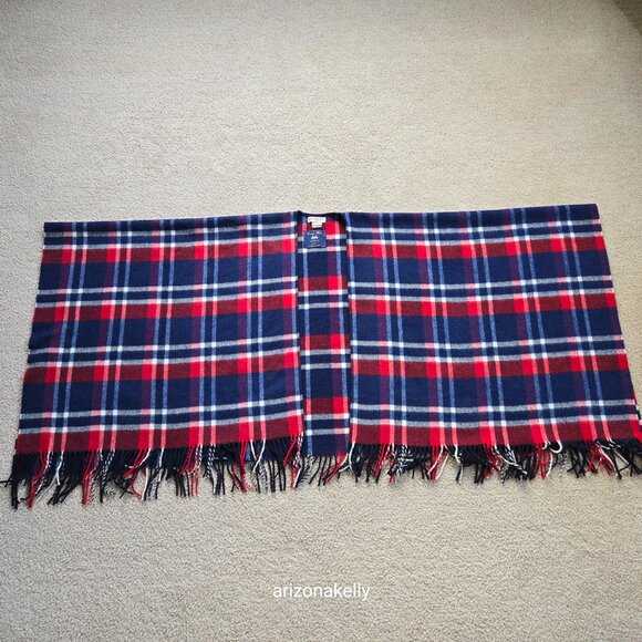 Brooks Brothers x Moon Accessories - NWOT Brooks Brothers x Moon Wool Wrap Red & Blue Plaid